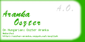 aranka oszter business card